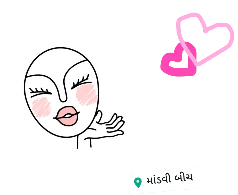 પેબલ બીચ તરીકે ટેગ કરેલા લોકેશન સાથે ખુશ ચહેરા અને હાર્ટના સ્ટિકરને ઉપયોગમાં લઈ રહેલા વાપરનારાઓનું સ્ટેટસ બતાવતી whatsapp સુવિધા