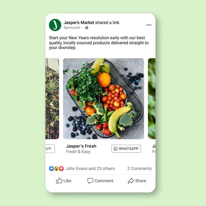 A sponsored post on Facebook