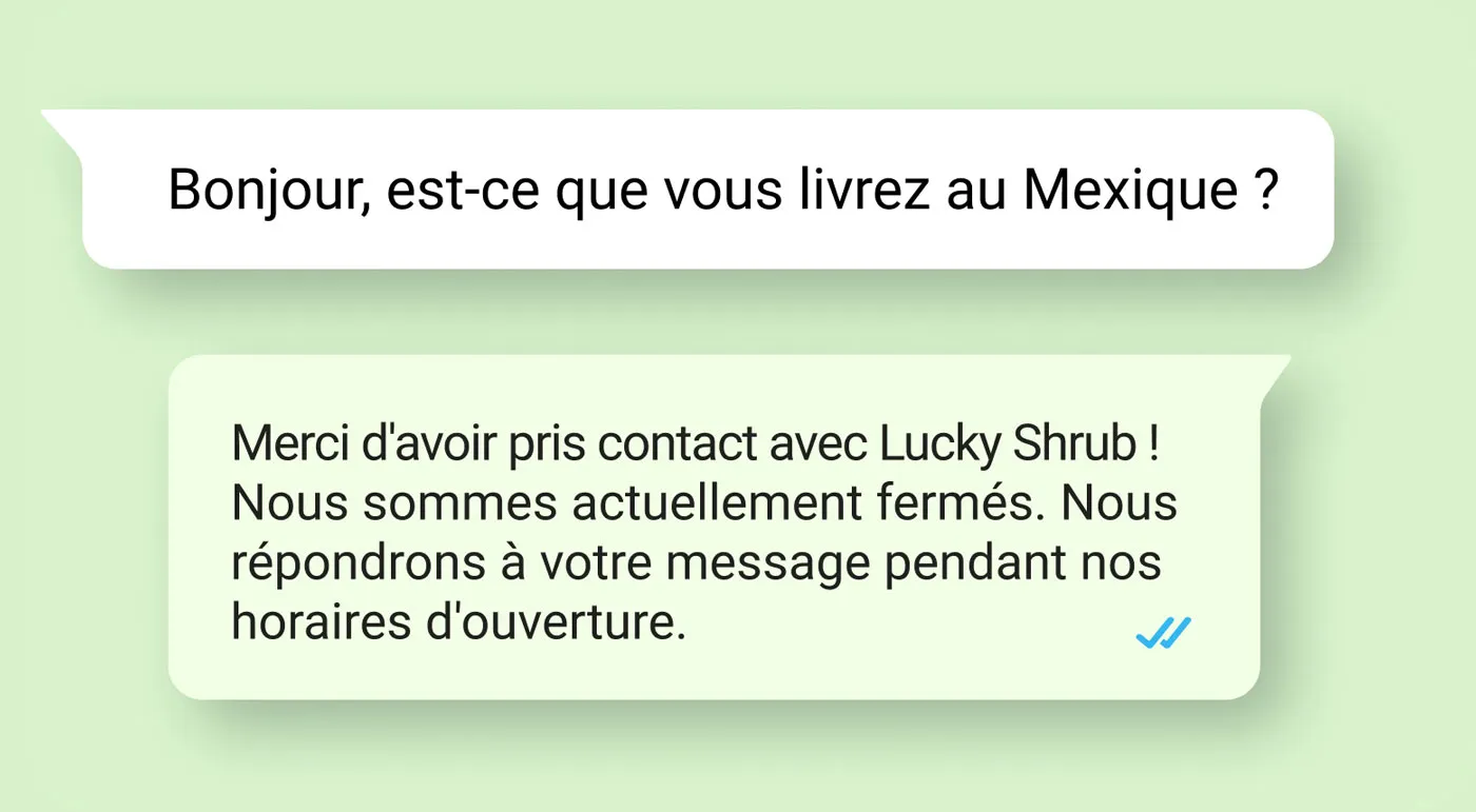 Conversation entre un client ou une cliente et une entreprise