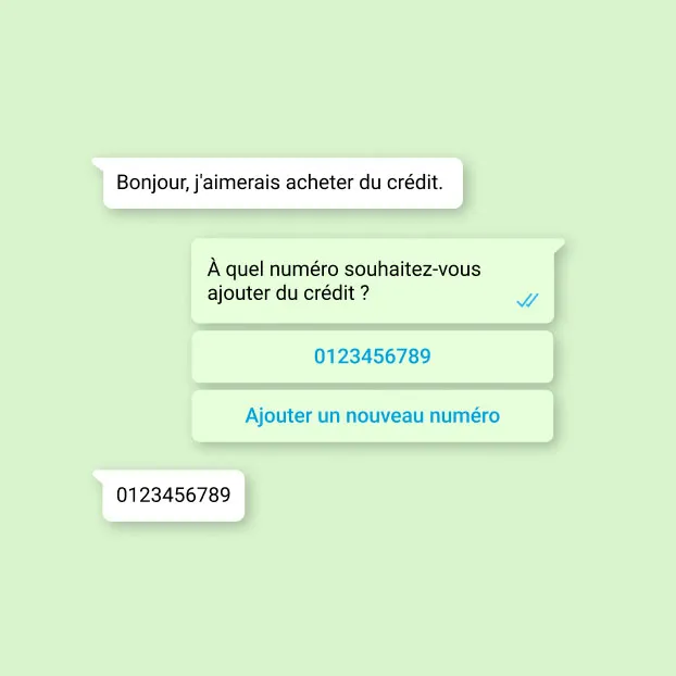 Fil de discussion avec la clientèle