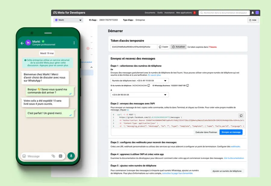 Écran de démarrage Meta for Developers