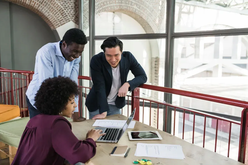 group of people working together