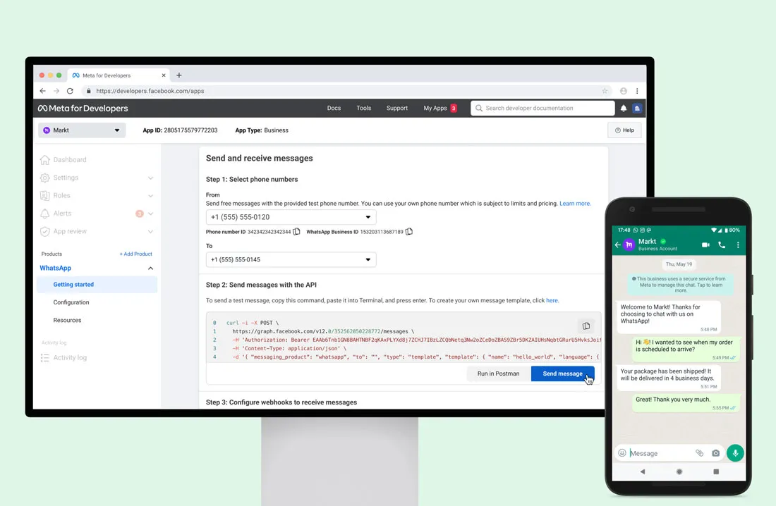 Meta for Developers Dashboard
