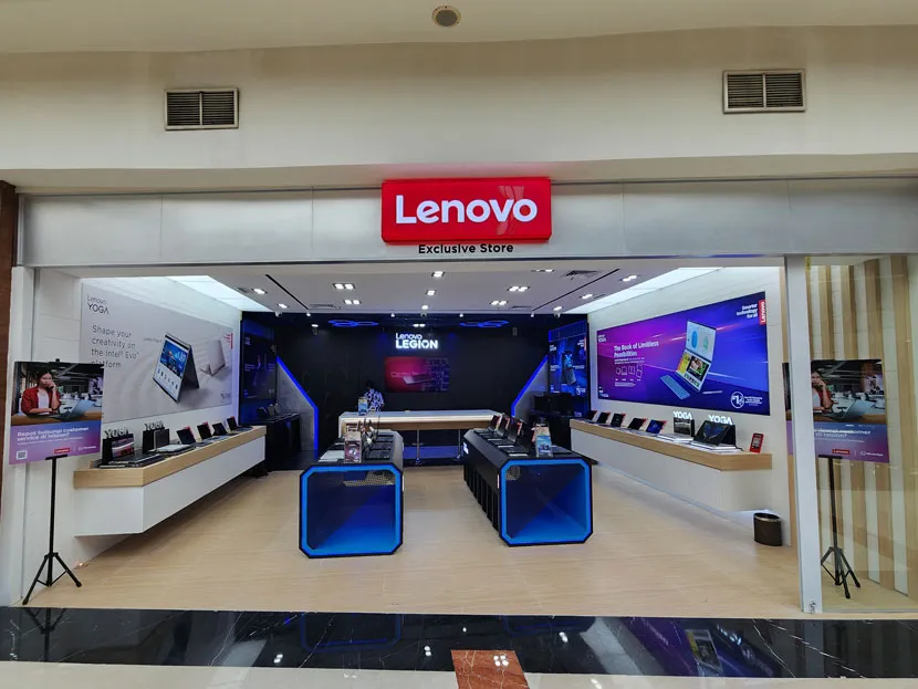 A Lenovo storefront