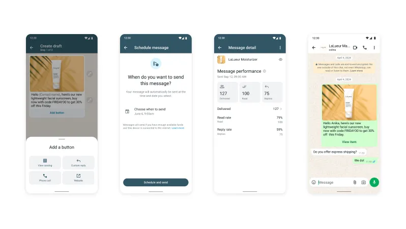 Marketing messages in the WhatsApp Business app