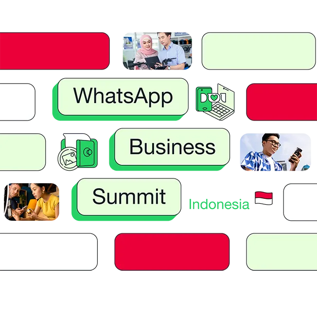 a logo for the WhatsApp Business Summit: Indonesia