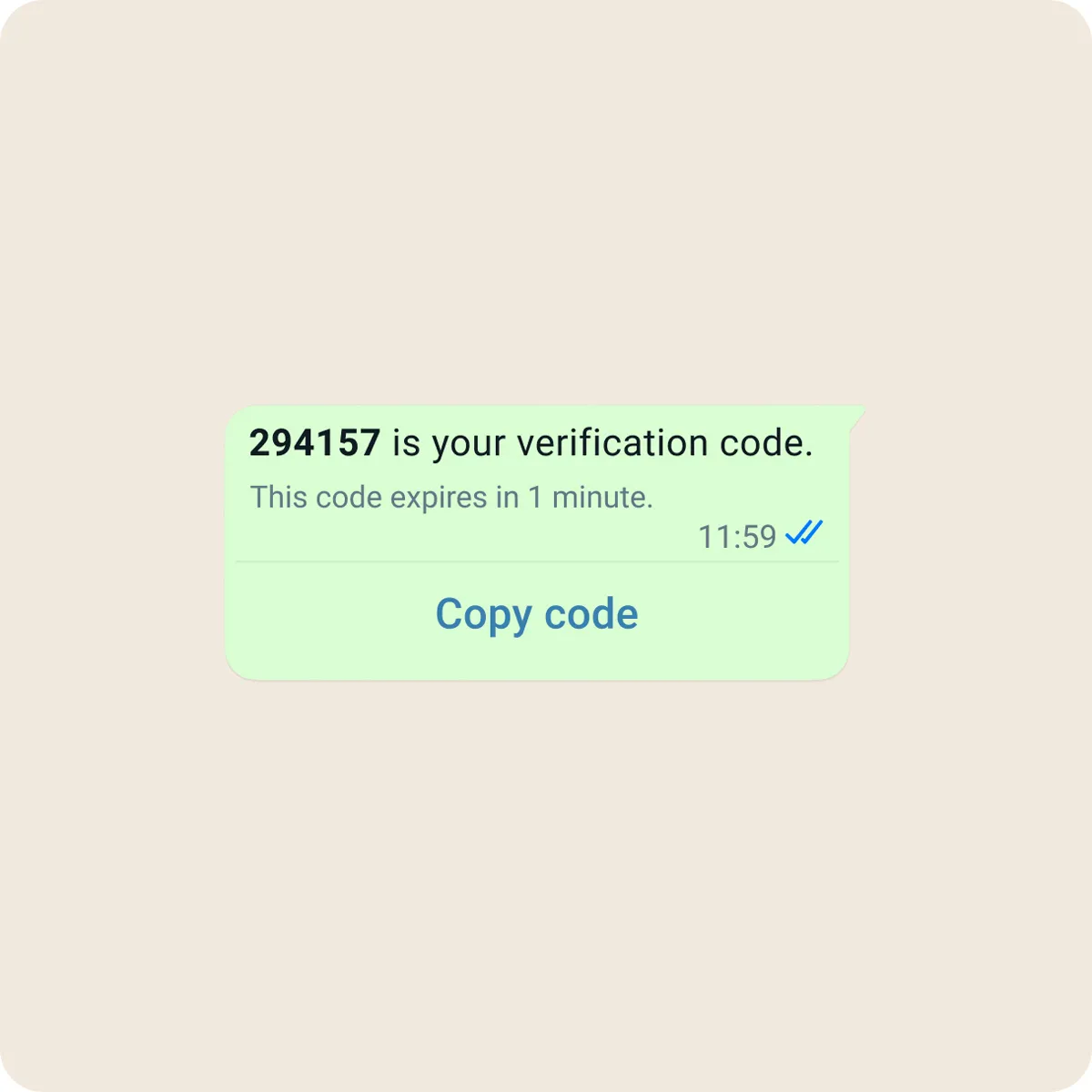 An example of new account registration in WhatsApp Business