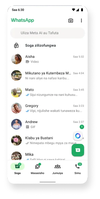 jukwaa la whatsapp linaloonyesha vipengele vya gumzo zilizofungwa na kipengele cha gumzo kwenye kumbukumbu