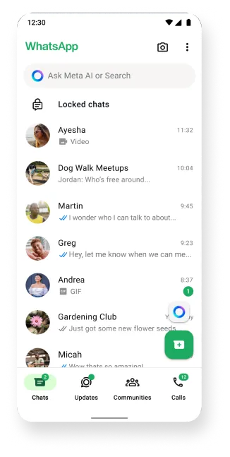 whatsapp platform showing locked chats features and archive chats feature