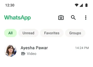 rəsmi proqram vasitəsilə whatsapp-da videozəng xüsusiyyəti üzrə nümunə