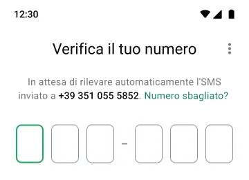 esempio di abilitazione della verifica in due passaggi con configurazione di un pin per proteggere gli account whatsapp