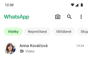 príklad funkcie videohovoru prostredníctvom oficiálnej aplikácie whatsapp