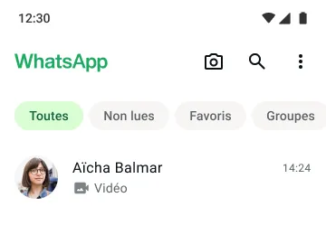 exemple de la fonctionnalité d’appel vidéo sur l’application whatsapp officielle