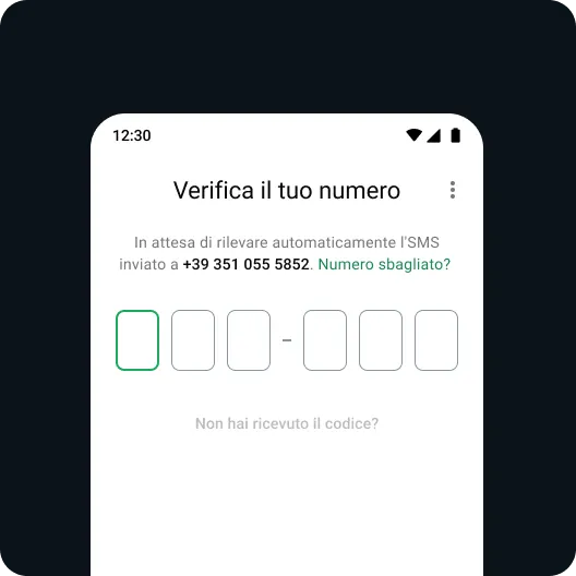 esempio di utente che recupera il proprio account whatsapp con passaggi sicuri per riottenere l'accesso