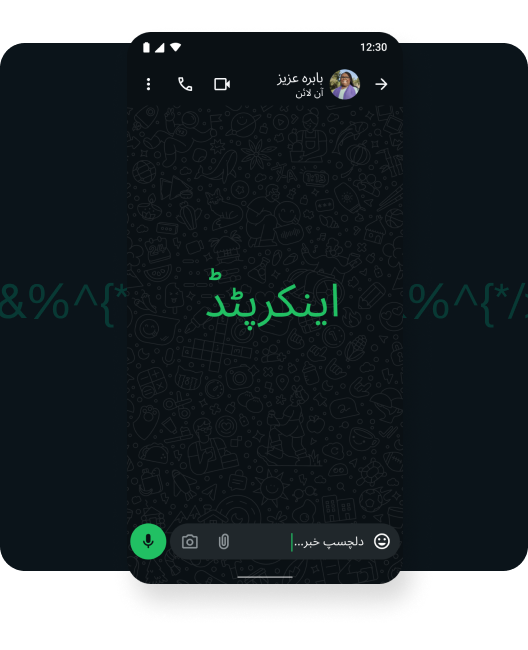 اینڈ ٹو اینڈ اینکرپٹڈ ویڈیو کال کا سکرین شاٹ جس میں ایک صارف ویڈیو کال سے اپنی فیملی سے بات چیت کر رہا ہے