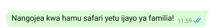 maandishi salama kwenye usomaji wa jukwaa la whatsapp hatuwezi kungoja safari yetu inayofuata ya familia