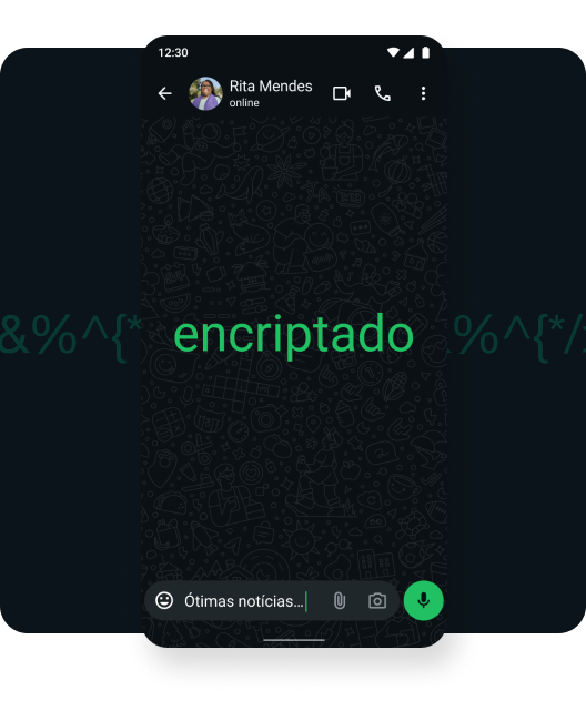 captura de ecrã de uma videochamada com encriptação ponto a ponto de um utilizador a falar com a sua família por vídeo