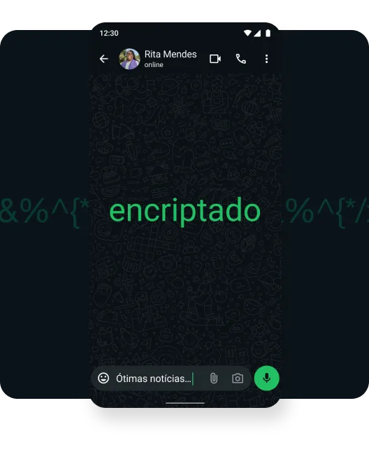 captura de ecrã de uma videochamada com encriptação ponto a ponto de um utilizador a falar com a sua família por vídeo