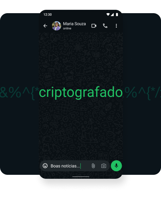 captura de tela de uma ligação de vídeo com criptografia de ponta a ponta feita por uma pessoa que está falando com sua família