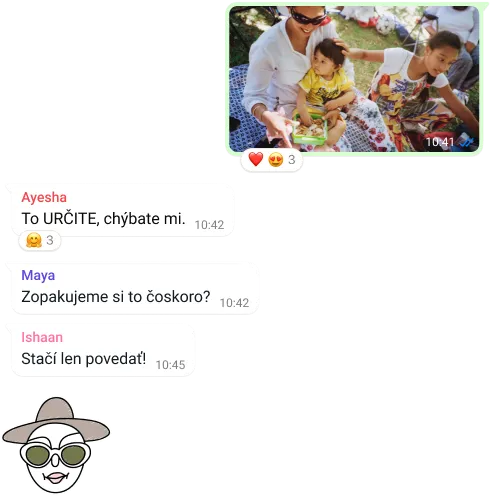 snímka obrazovky funkcie skupinovej konverzácie v aplikácii whatsapp vrátane odoslanej fotky a správ