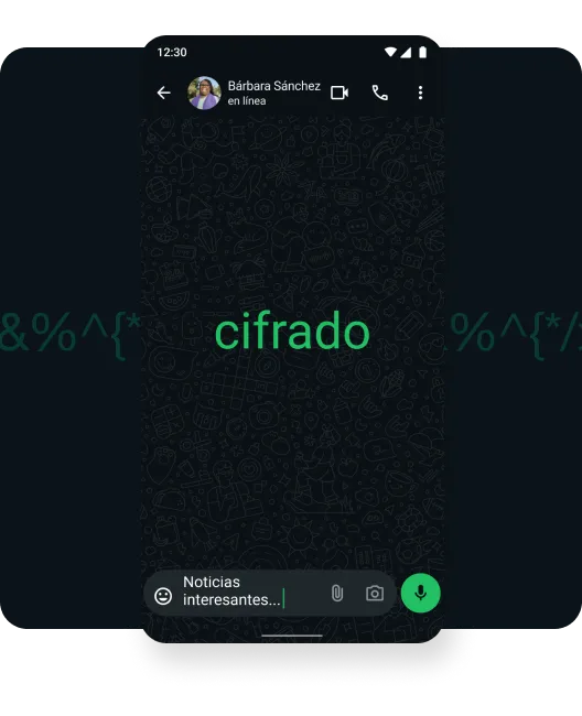 Captura de pantalla de una videollamada cifrada de extremo a extremo de un usuario comunicándose con su familia mediante video.