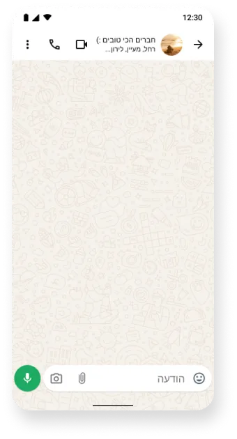 צילום מסך של קבוצת WhatsApp שהשם שלה הותאם אישית לקבוצה שנקראת 'החברים הכי טובים'