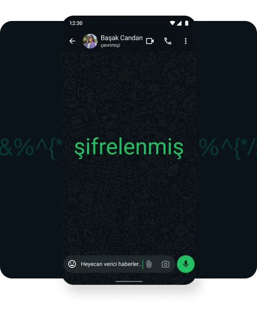 ailesiyle video üzerinden bağlantı kuran bir kullanıcının uçtan uca şifrelenmiş görüntülü aramasının ekran görüntüsü