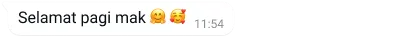 contoh gelembung teks di whatsapp berbunyi selamat pagi ibu dengan emoji