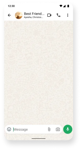 screenshot of whatsapp group customized to be called best friend group