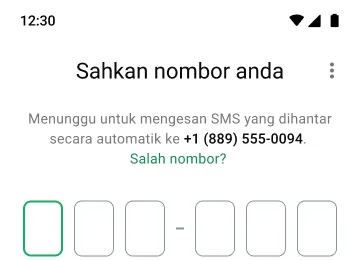 contoh mendayakan pengesahan dua langkah dengan persediaan pin untuk melindungi akaun whatsapp