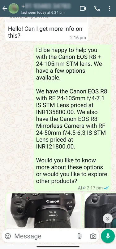 La empresa JJMehta utiliza la IA de empresa en la aplicación WhatsApp Business para responder a los clientes