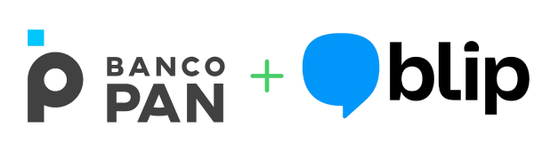 Logotipos do Banco PAN e da Blip