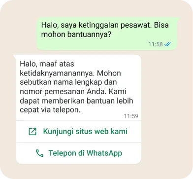 Contoh grafis dukungan pelanggan melalui whatsapp