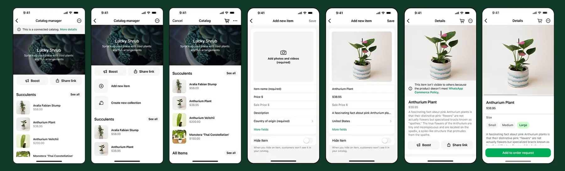 Contoh antarmuka pengguna saat menambahkan semua informasi yang relevan di katalog