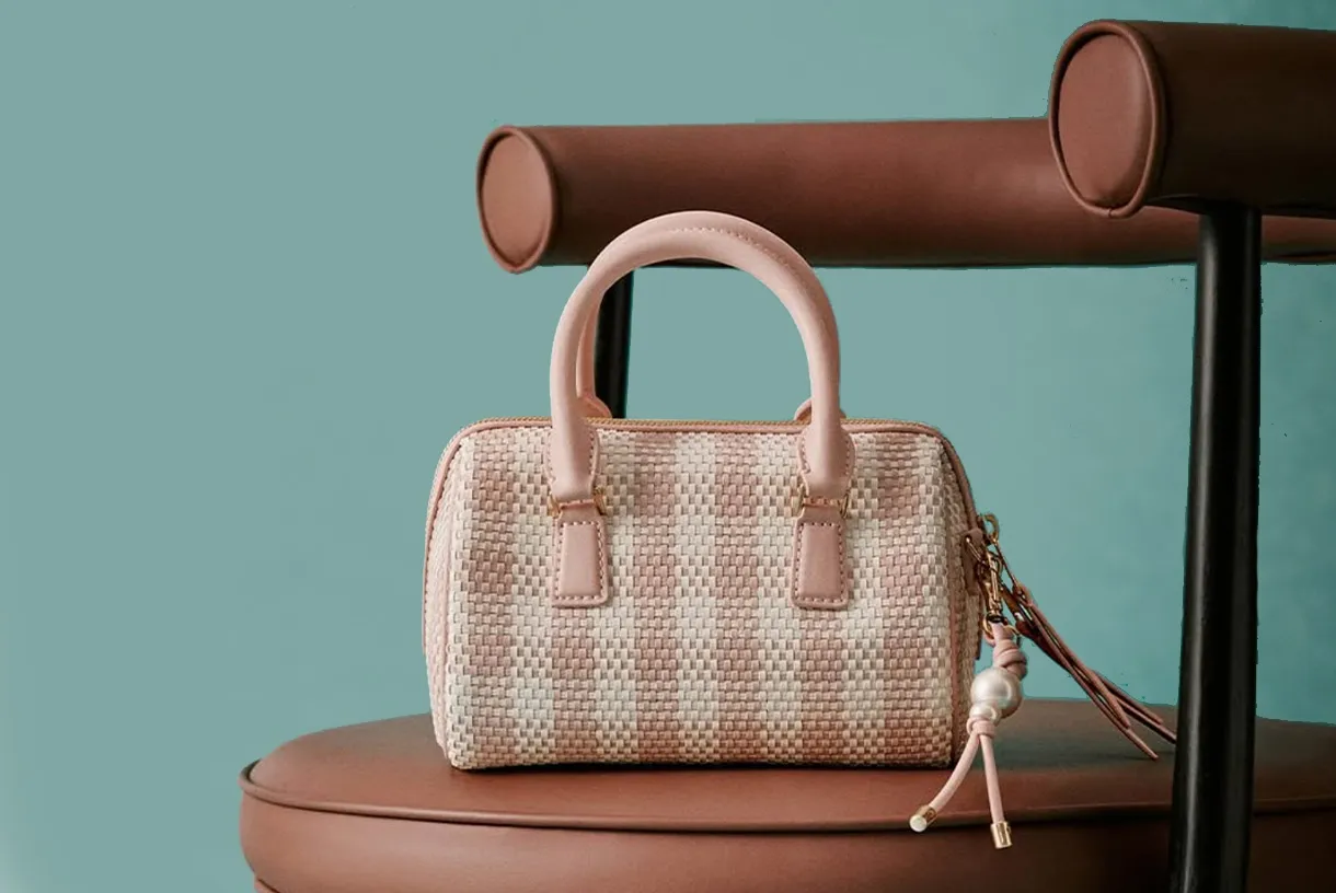 A handbag on a chair.