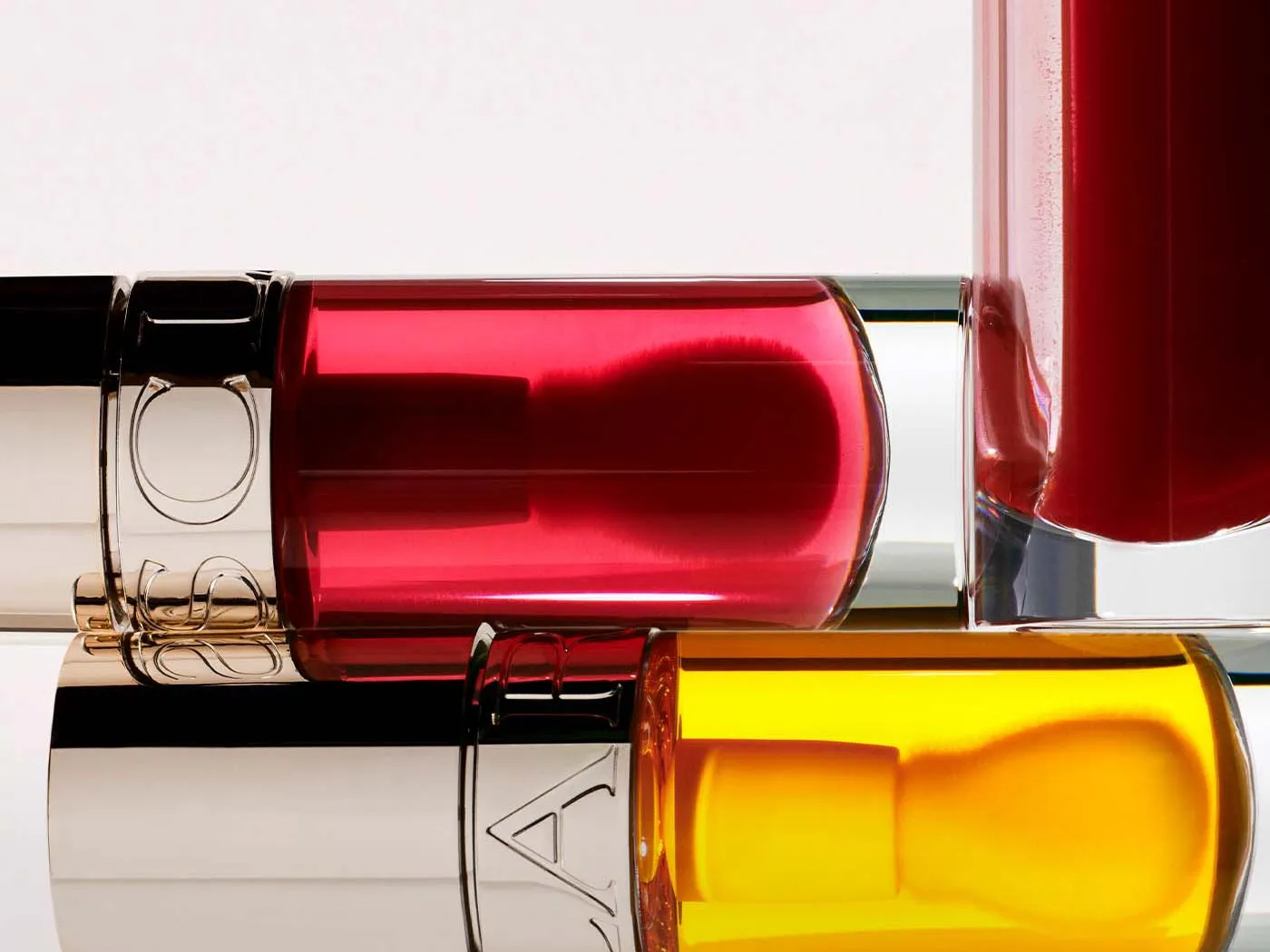 A selection of Clarins lipsticks.