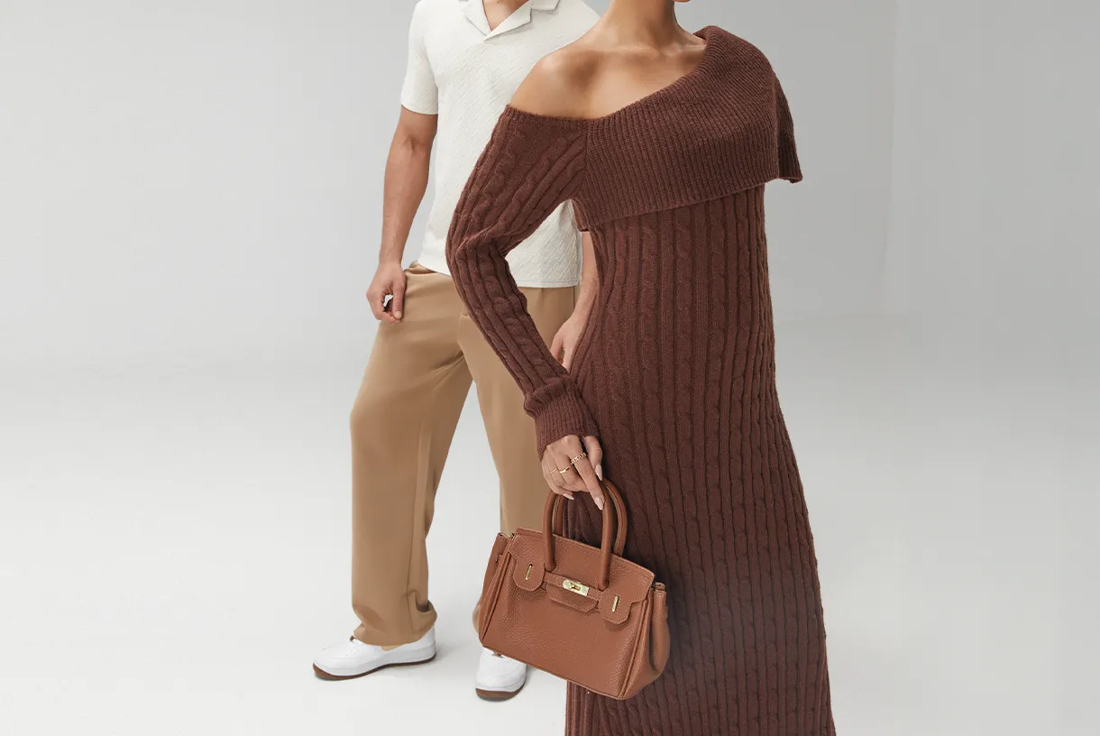 A man and woman wearing clothes from the fashion brand Styli.