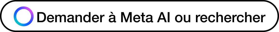 Search bar with 'Ask Meta AI or Search' text and a blue-purple gradient circular logo on the left.