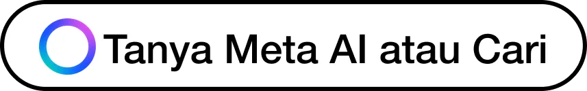 Search bar with 'Ask Meta AI or Search' text and a blue-purple gradient circular logo on the left.