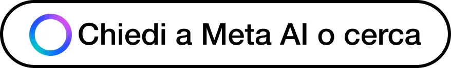 Search bar with 'Ask Meta AI or Search' text and a blue-purple gradient circular logo on the left.