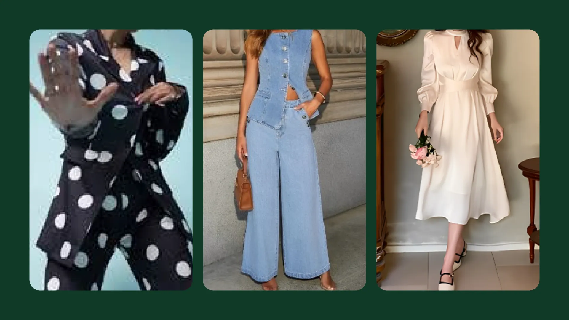 Fotos de mulheres usando roupas variadas