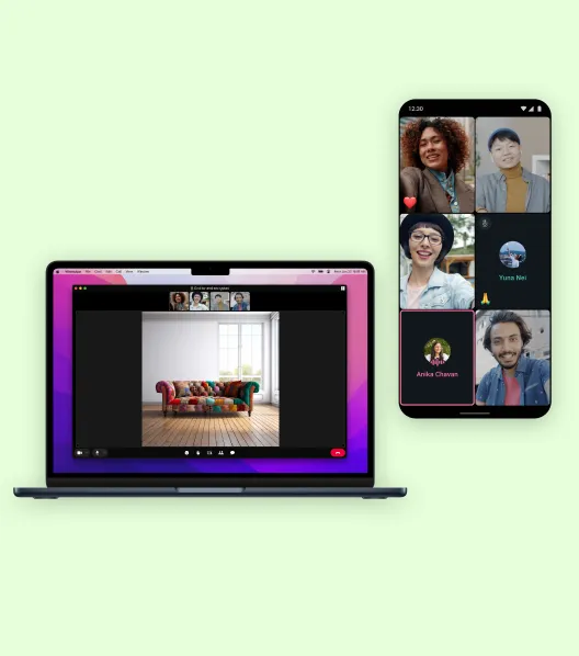 Notebook e dispositivo móvel mostrando como as pessoas podem se conectar em diferentes dispositivos