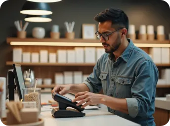 business owner using whatsapp to connect with client in business setting